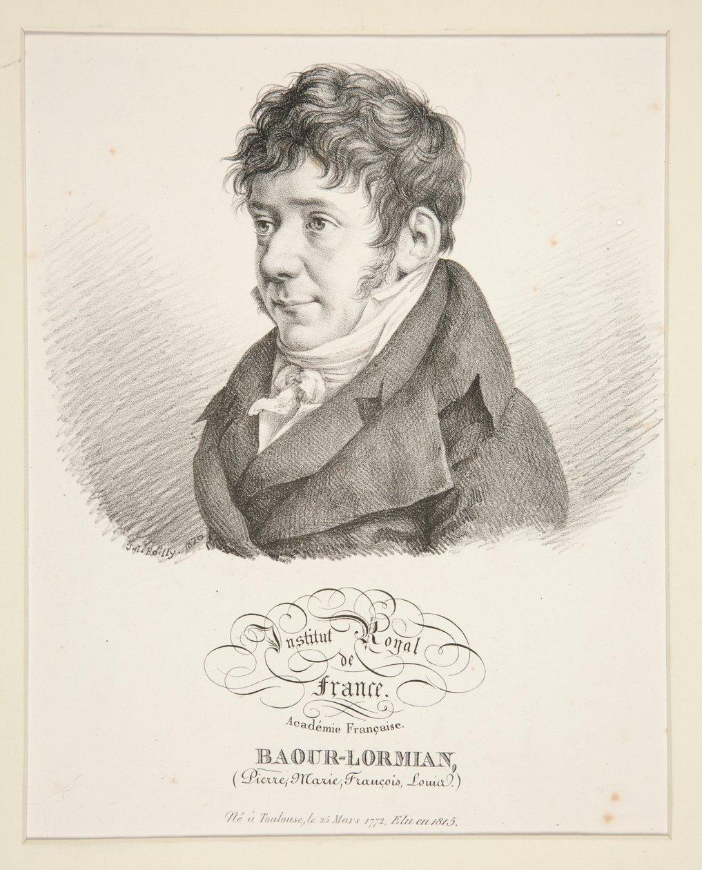 Retrato de Baour-Lormian (Pierre, Marie, François, Louis) de Julien Leopold Boilly