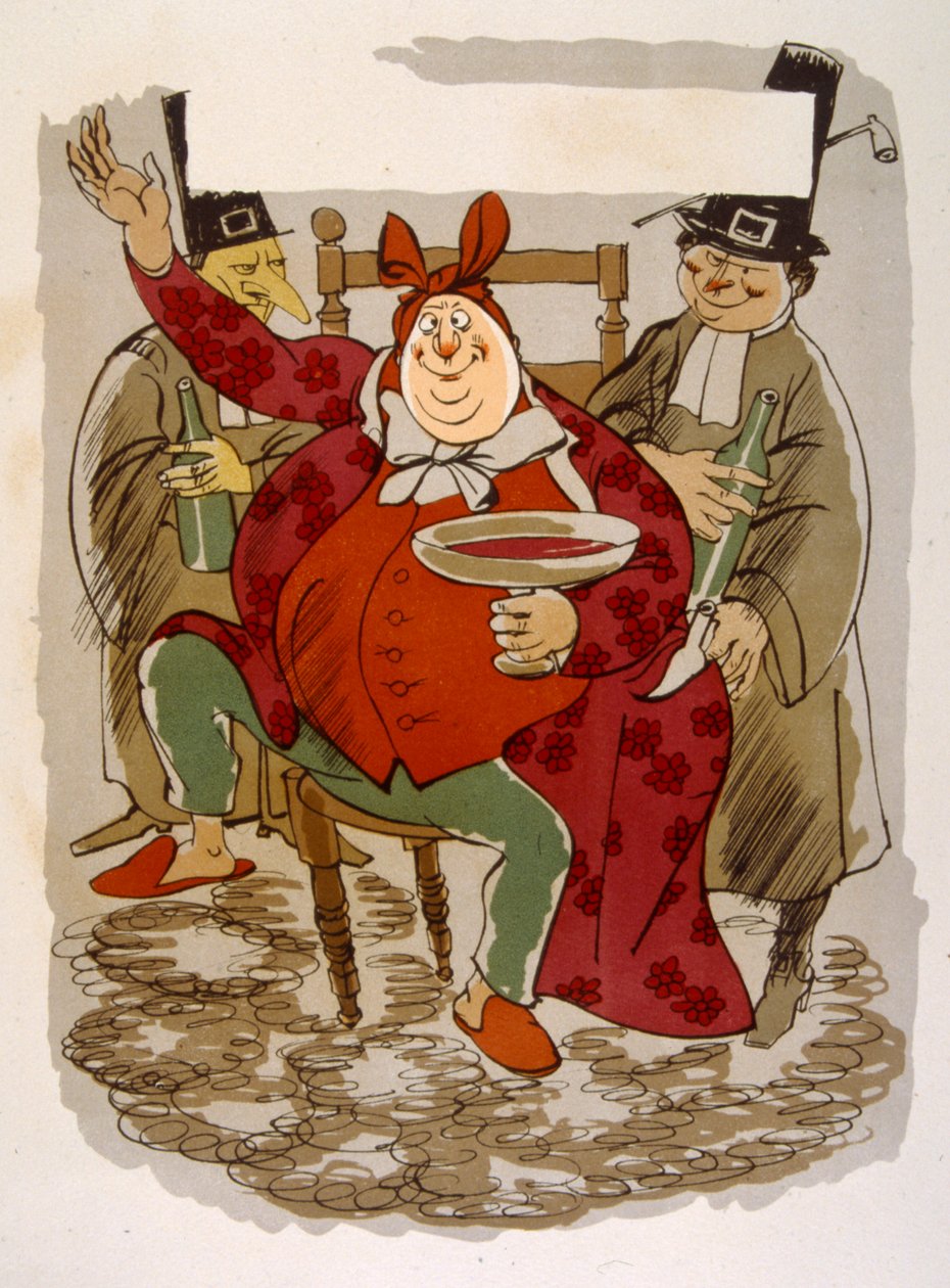 Ilustração Humorosa do Vinho 1946.Ilustração do Pavilhão de Julien de Julien Pavil