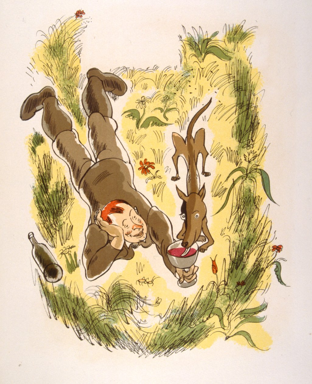 Ilustração Humorosa do Vinho 1946.Ilustração do Pavilhão Julien de Julien Pavil