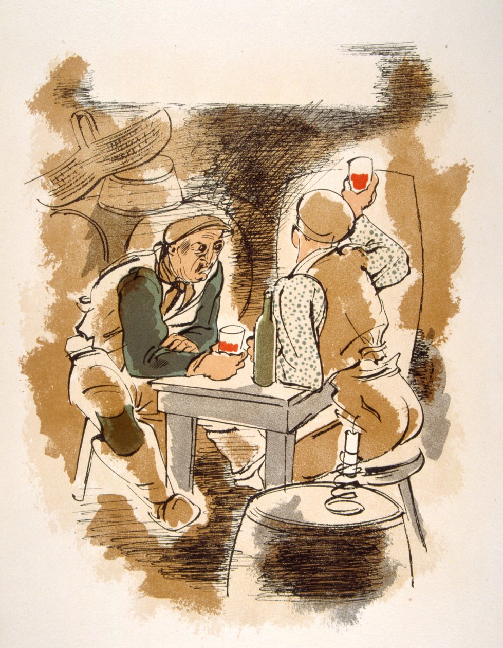 Ilustração Humorosa do Vinho 1946.Ilustração do Pavilhão Julien de Julien Pavil