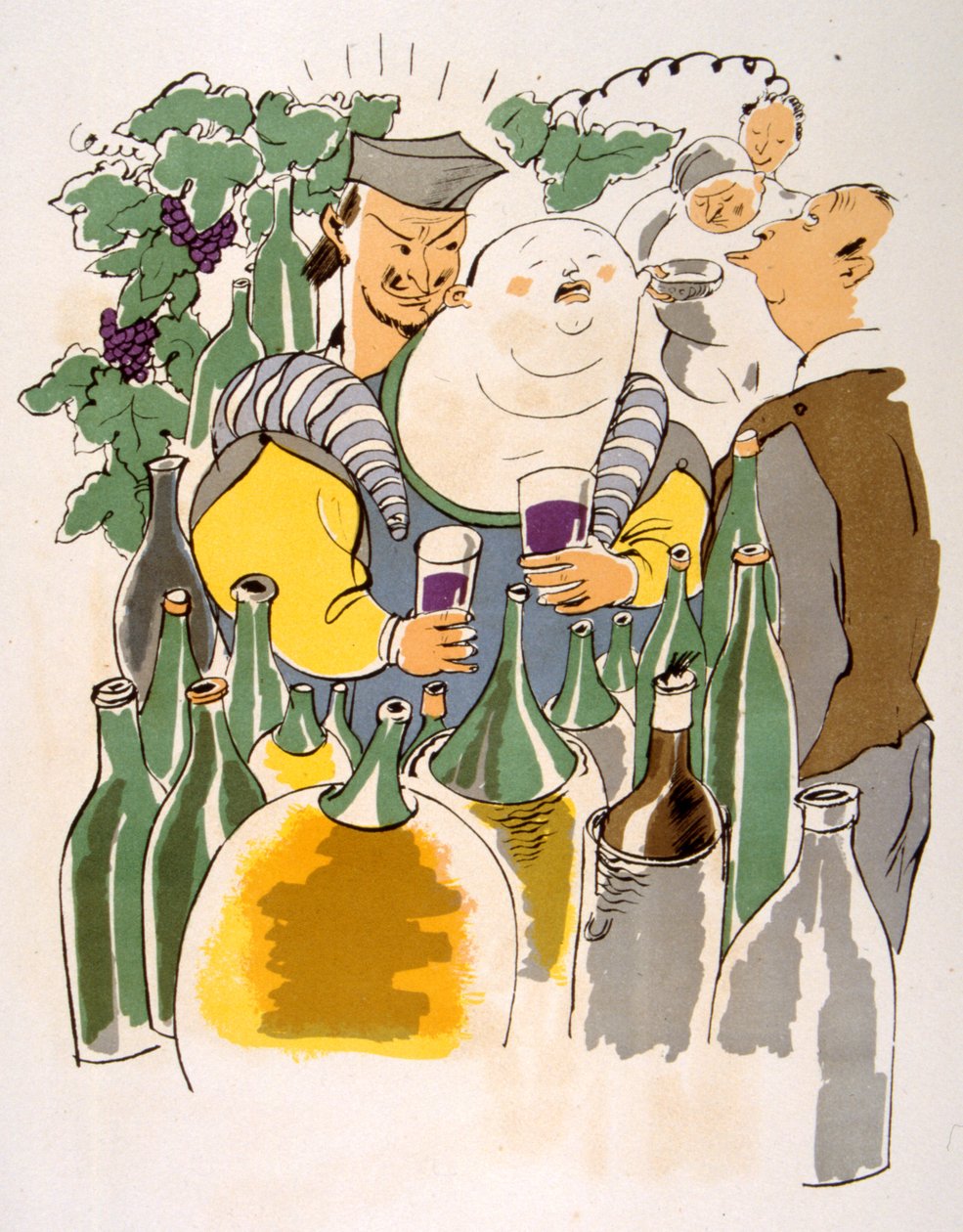 Ilustração Humorosa do Vinho 1946.Ilustração do Pavilhão Julien de Julien Pavil