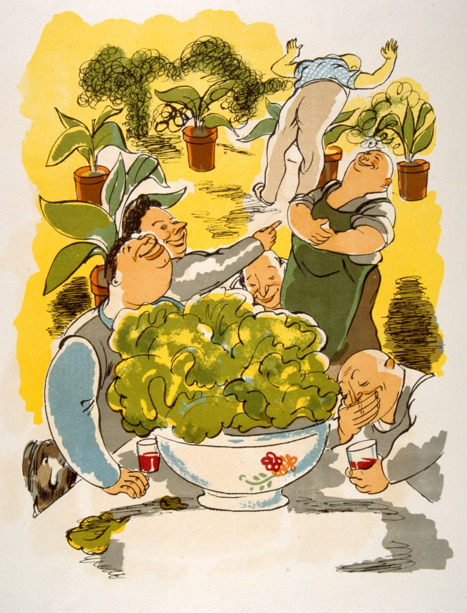 Ilustração Humorosa do Vinho 1946.Ilustração do Pavilhão de Julien de Julien Pavil