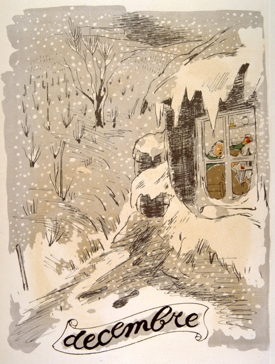 Ilustração Humorosa do Vinho 1946.Ilustração do Pavilhão Julien de Julien Pavil