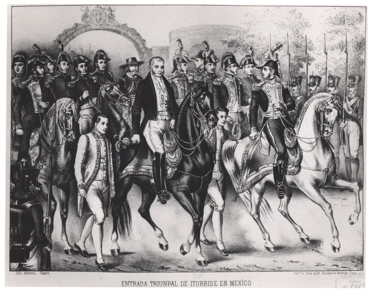Entrada Triunfal de Augustin de Iturbide (1783-1824) de Julio Michaud
