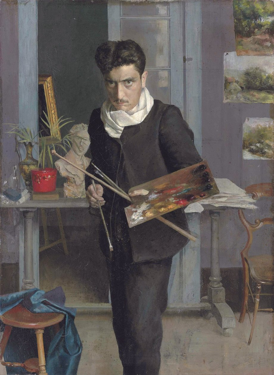 Auto-retrato jovem de Julio Romero de Torres