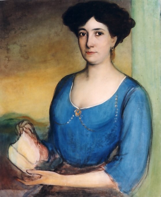 A senhora de Casanueva Sketch para o retrato. de Julio Romero de Torres