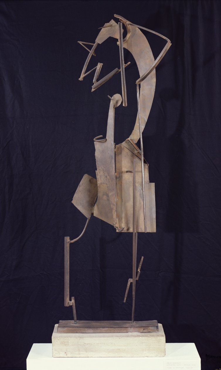 Mulher arrumando seu cabelo, 1929-30 (metal) de Julio Gonzalez