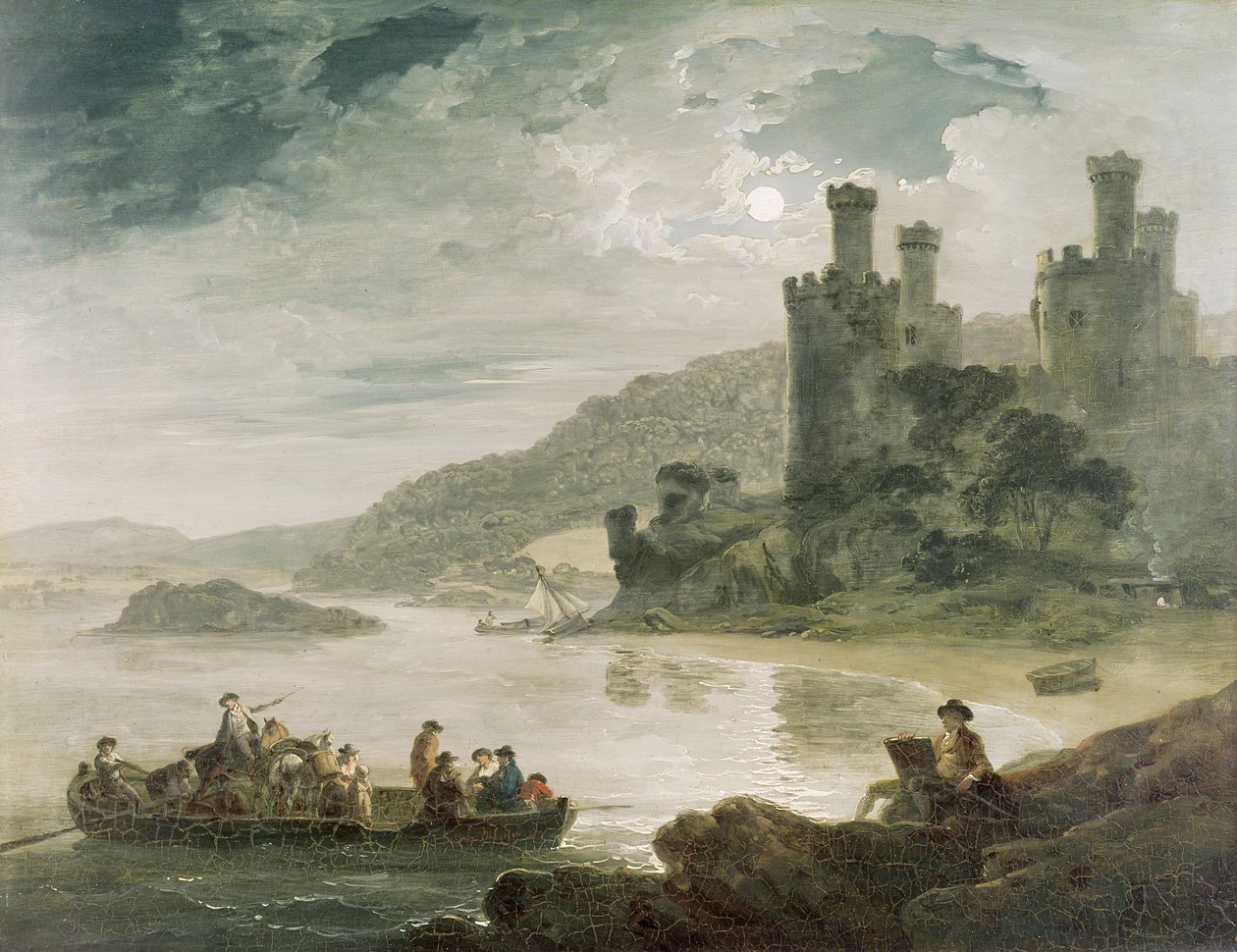 Castelo de Conway, 1794 de Julius Caesar Ibbetson