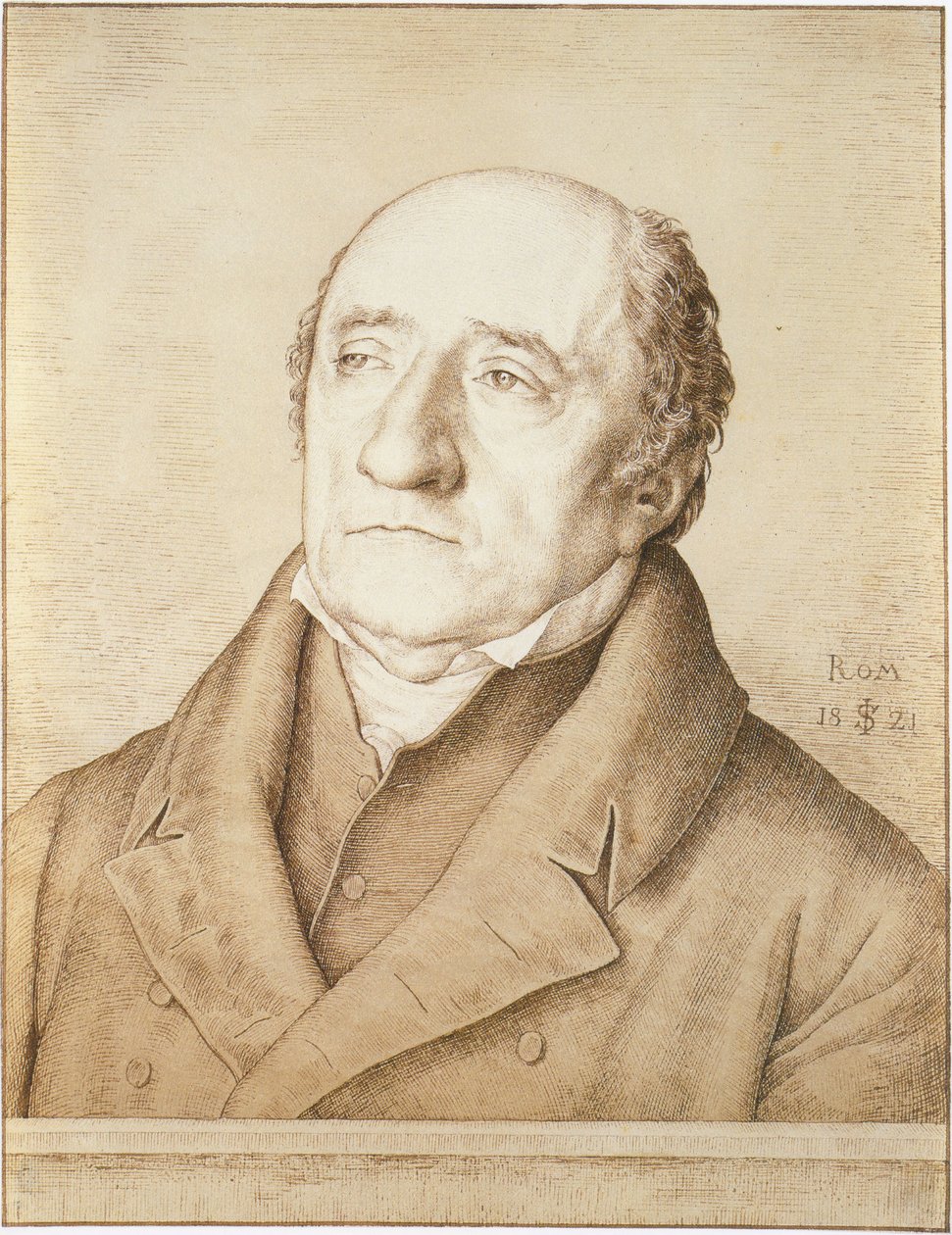Retrato do barão imperial Karl vom e zum Stein de Julius Schnorr von Carolsfeld