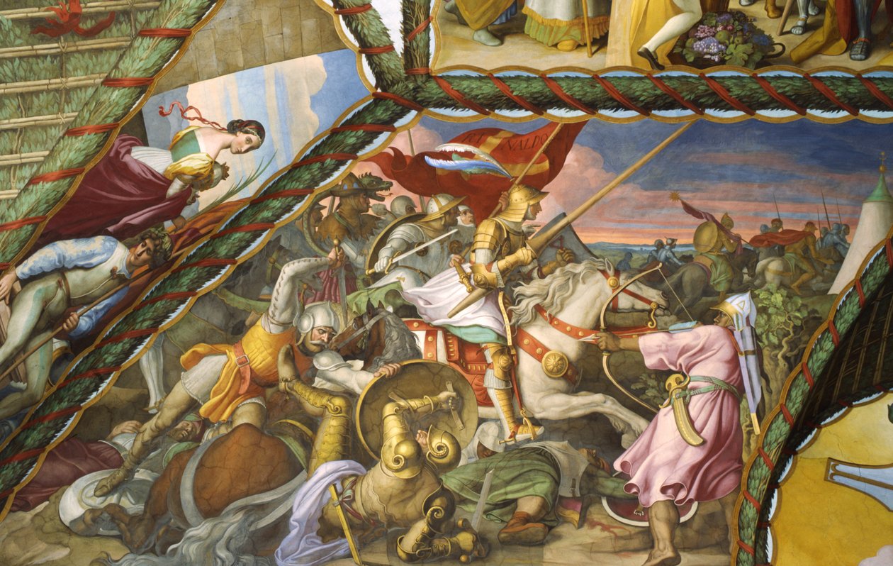 Rinaldo na batalha de Julius Schnorr von Carolsfeld