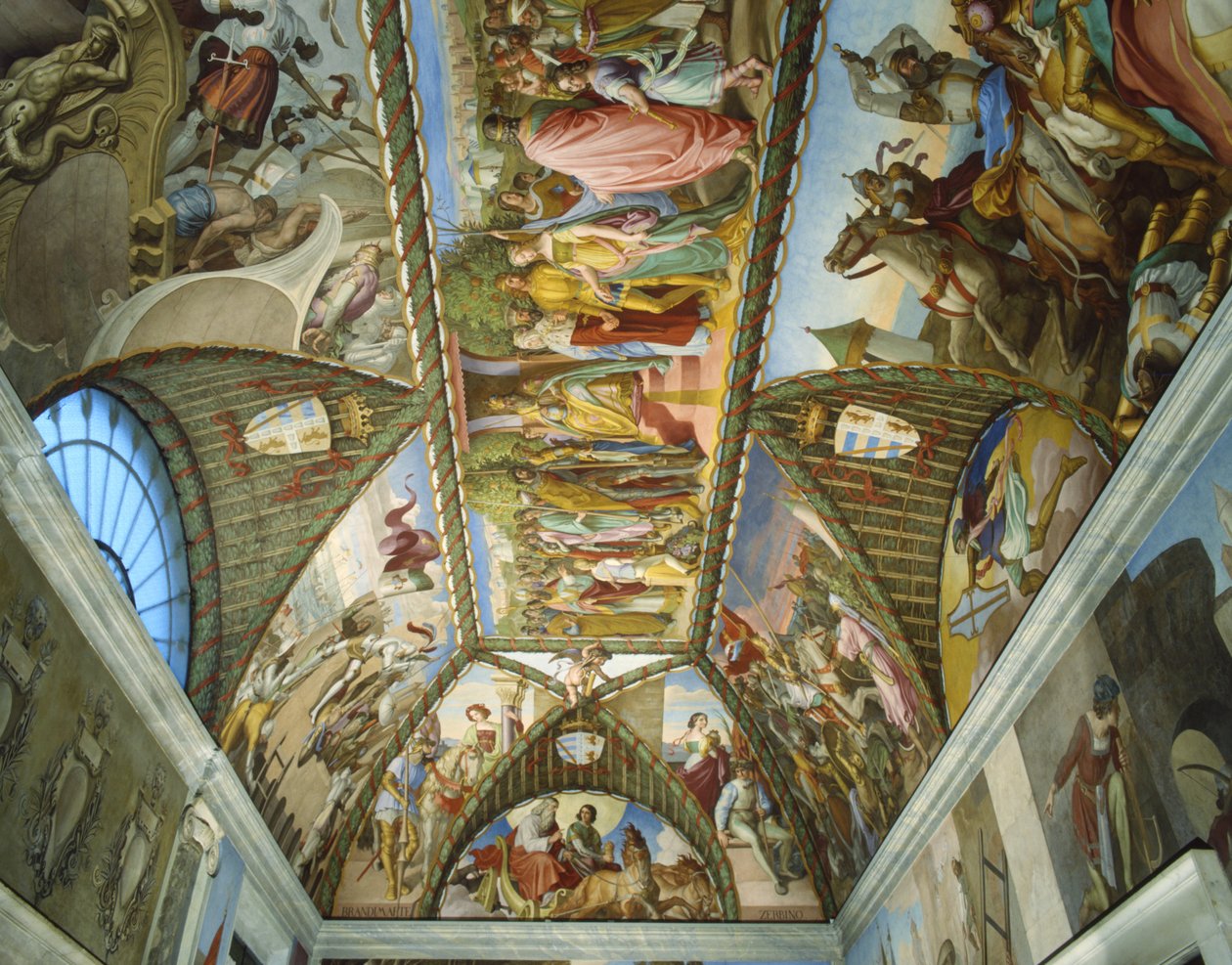 Cenas no teto da Sala dell&39;Ariosto, Casino Massimo, Roma de Julius Schnorr von Carolsfeld