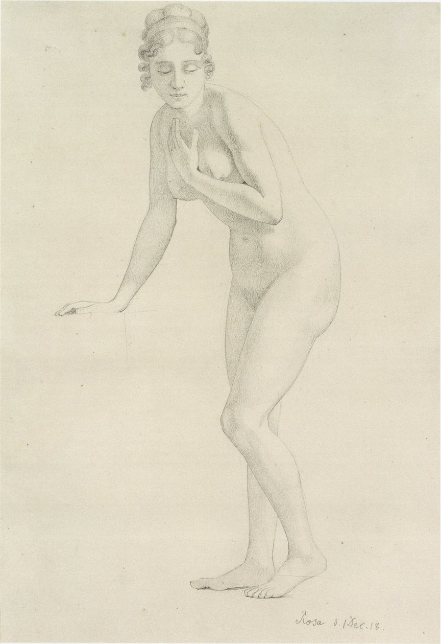 Nu feminino em pé de Julius Schnorr von Carolsfeld