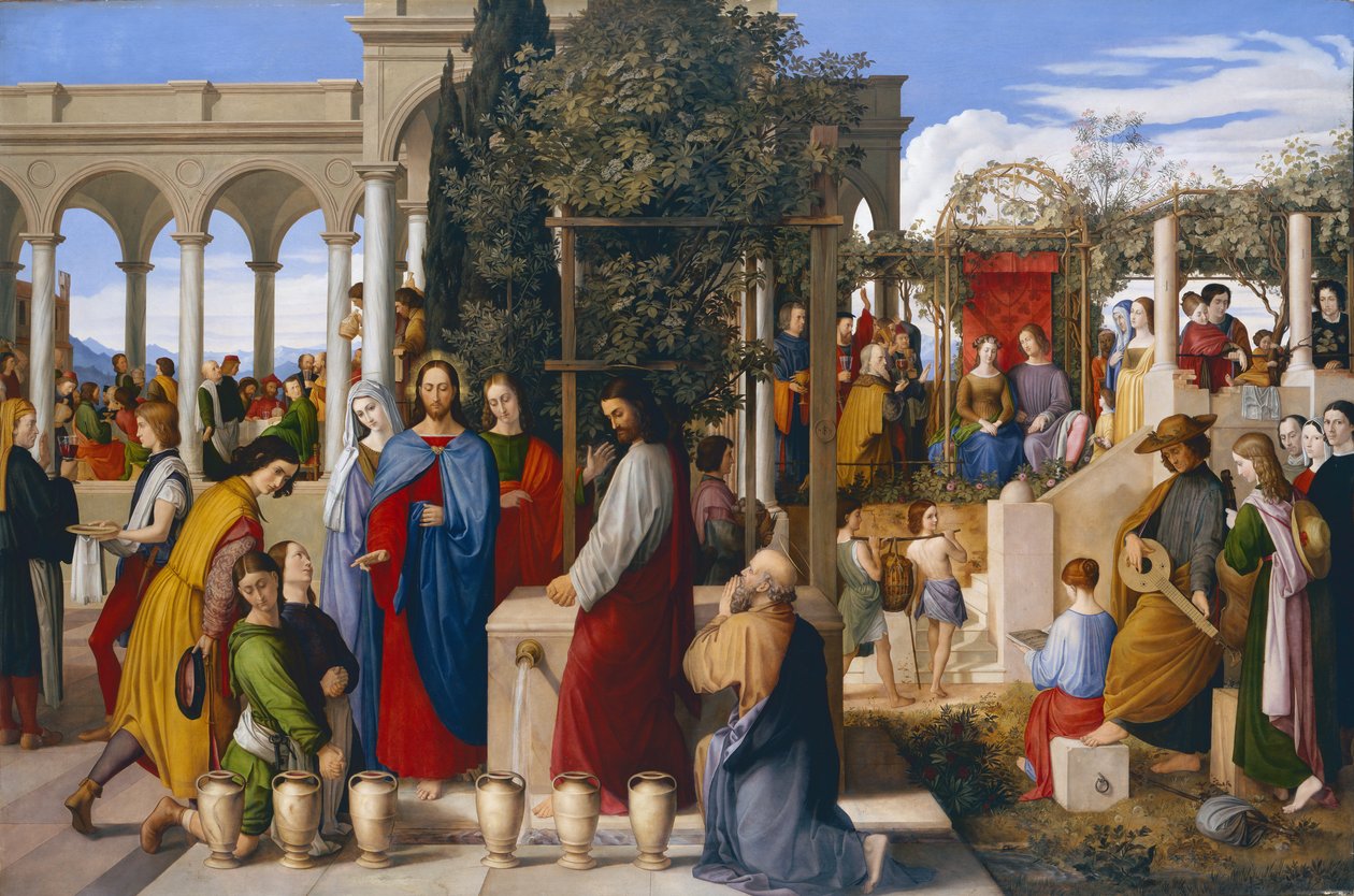 O casamento em Caná, 1819 de Julius Schnorr von Carolsfeld