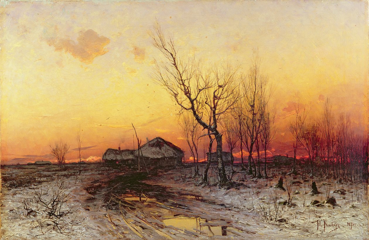 Paisagem de inverno de Julius Sergius von Klever