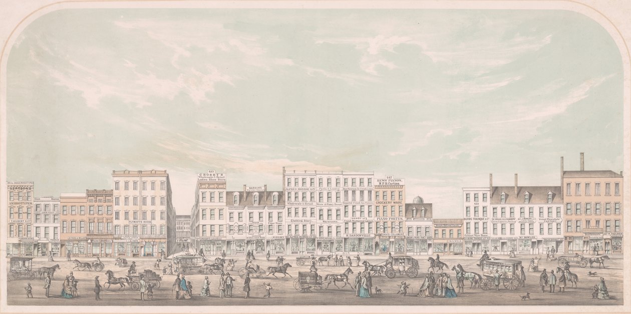 Broadway, Nova York do Canal a Grand Street, West Side, 1856. de Julius Bien