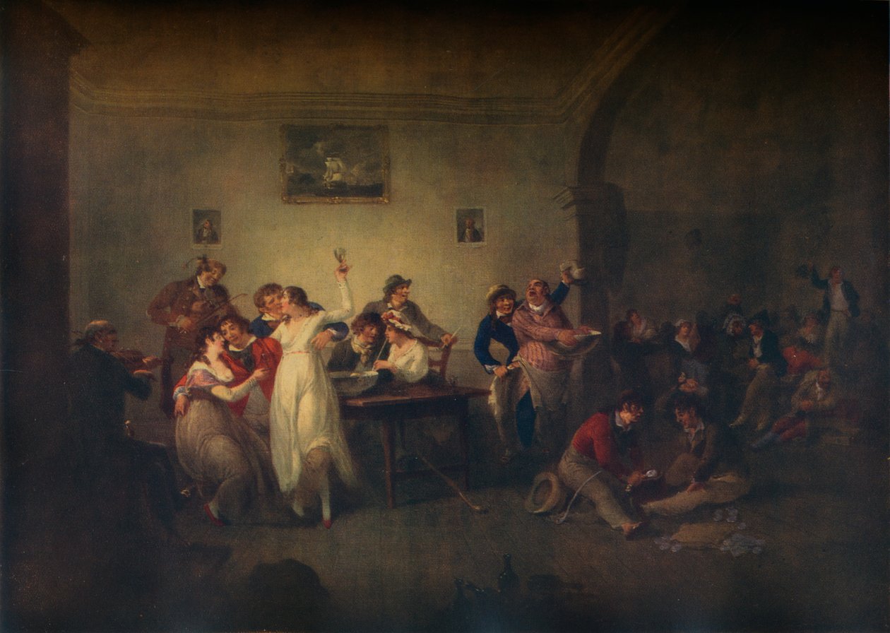 Um retorno de marinheiros solteiros, c1800 de Julius Caesar Ibbetson