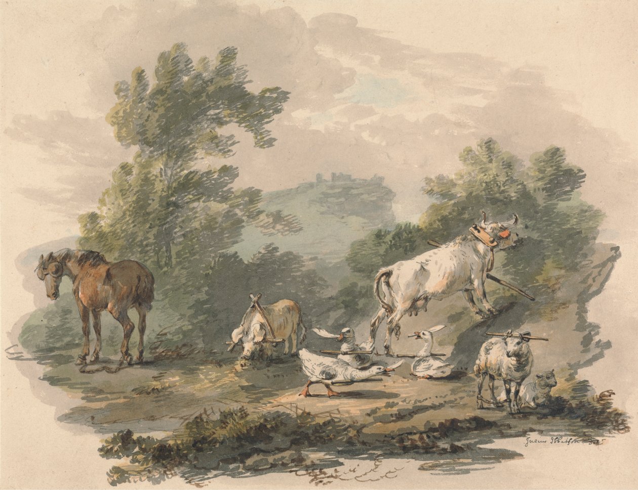 Animais do quintal da quinta: Tribulação de Julius Caesar Ibbetson