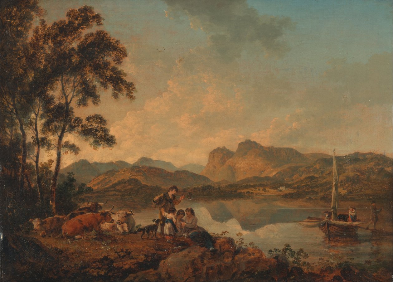 Langdale Pikes a partir de Lowood de Julius Caesar Ibbetson