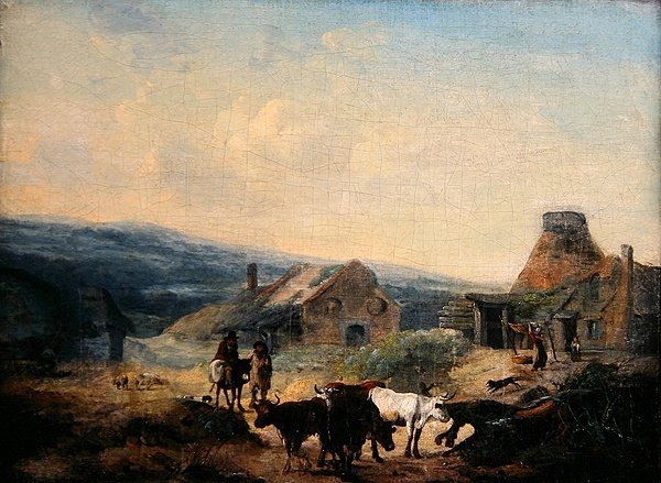 Cena Rural Romântica de Julius Caesar Ibbetson
