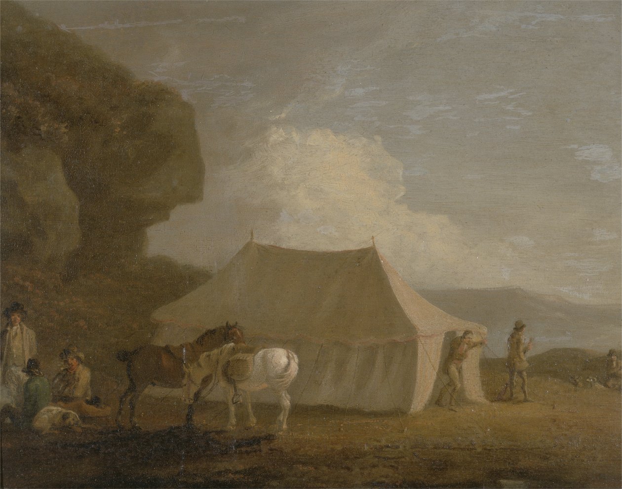The Shooting Party (óleo sobre tela) de Julius Caesar Ibbetson