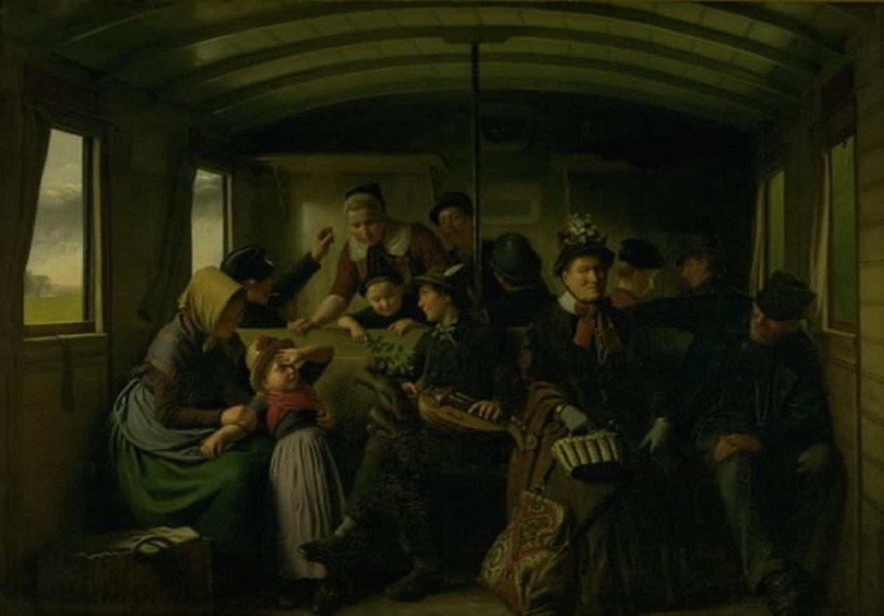 Em um compartimento ferroviário de terceira classe de Julius Exner