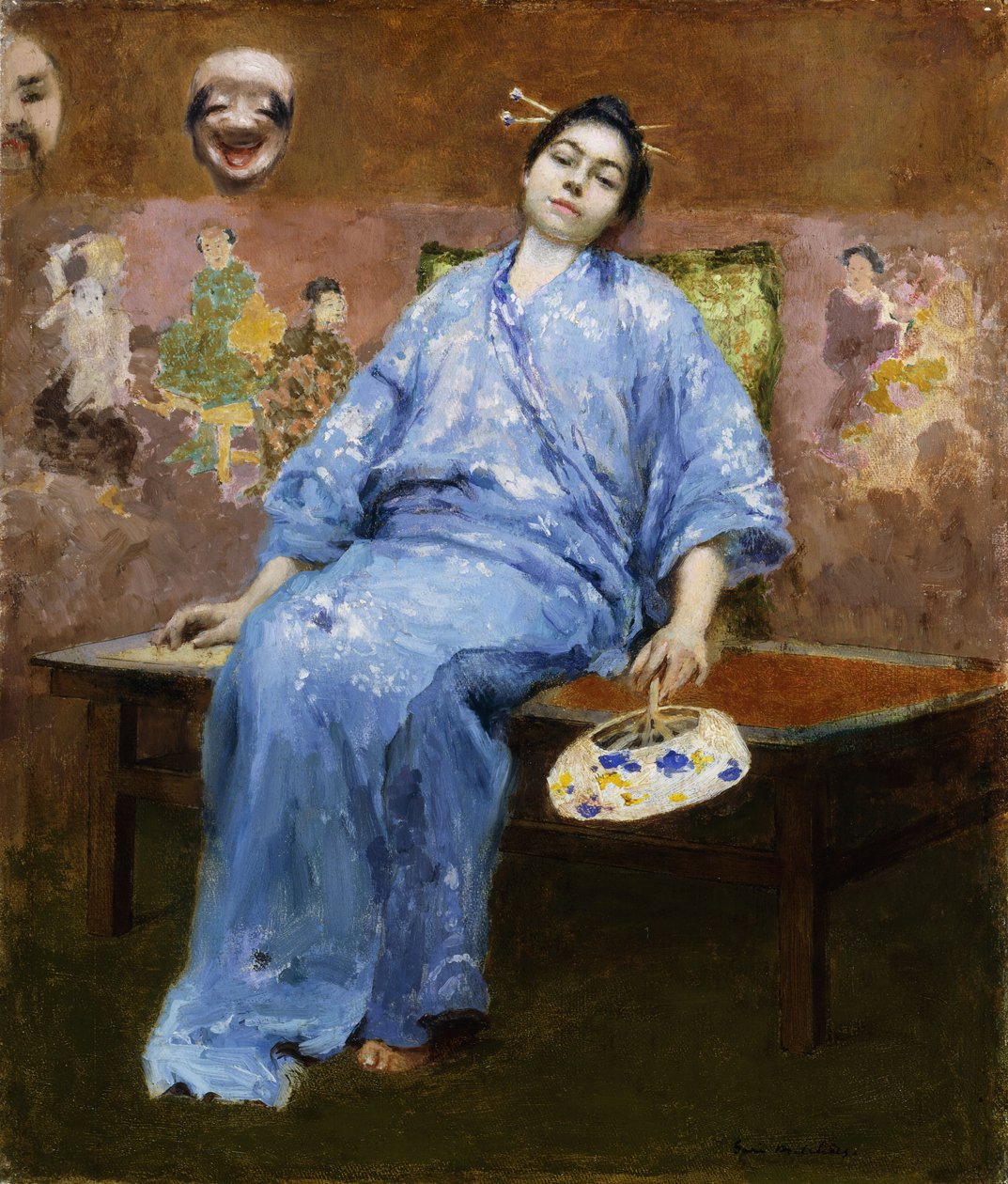 Gueixa em repouso de Julius Gari Melchers