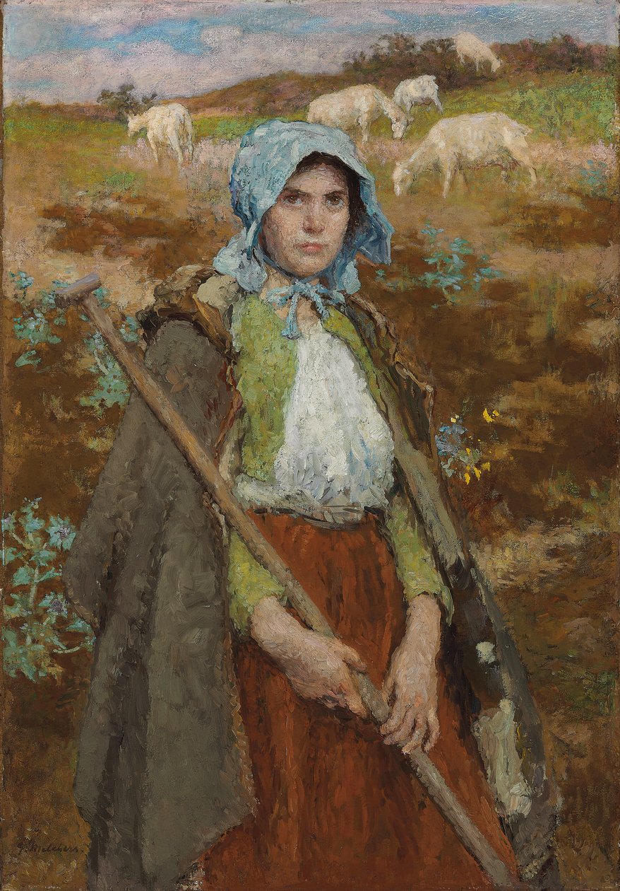 O pastor (óleo sobre tela) de Julius Gari Melchers