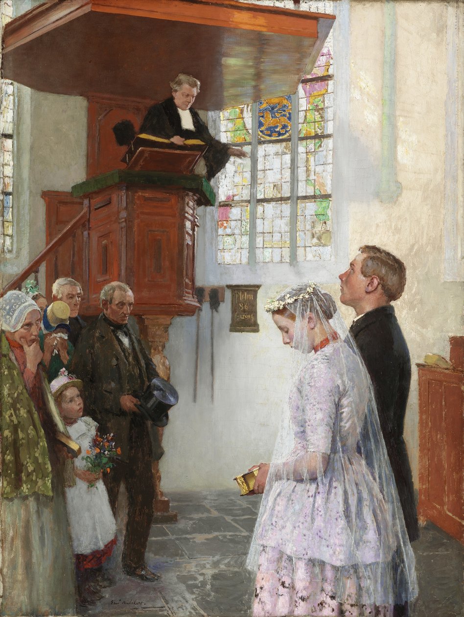 O casamento, c.1900 de Julius Gari Melchers