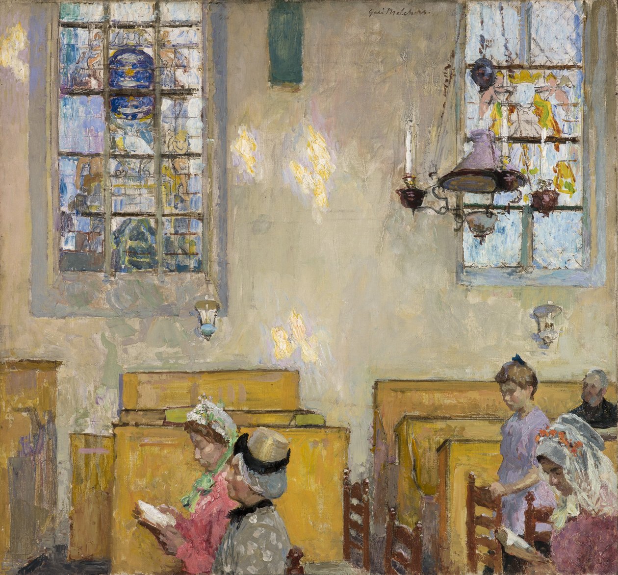 Vésperas, c.1910 (óleo sobre tela) de Julius Gari Melchers
