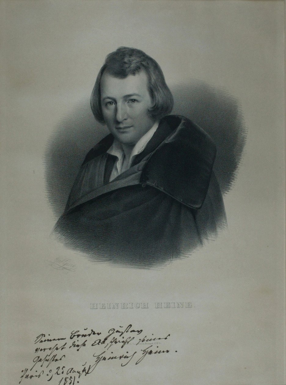 Retrato do poeta Heinrich Heine 1797-1856, 1839 de Julius Giere