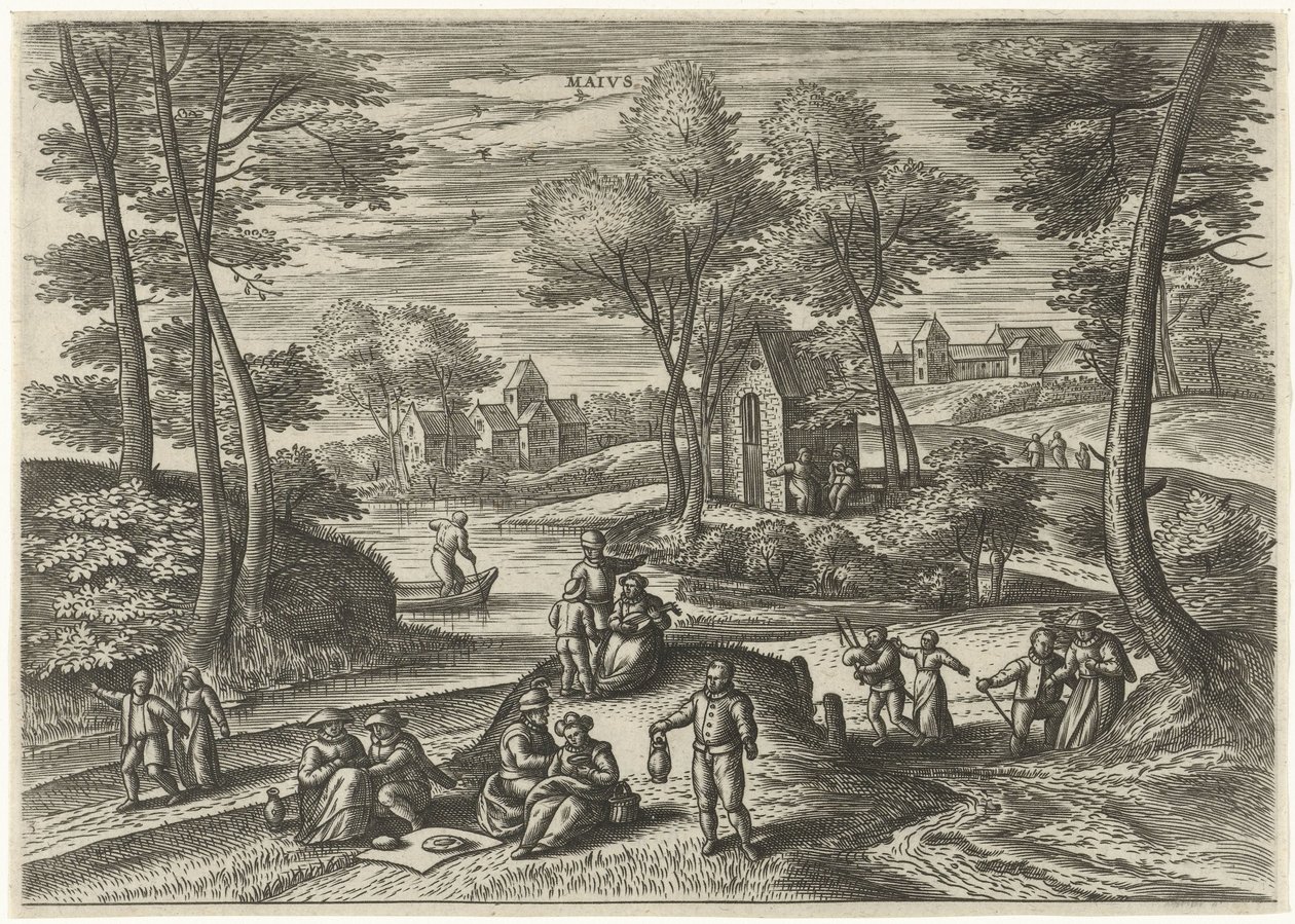 Maio
Maivs (título sobre o objecto)
Os doze meses (título da série) de Julius Goltzius