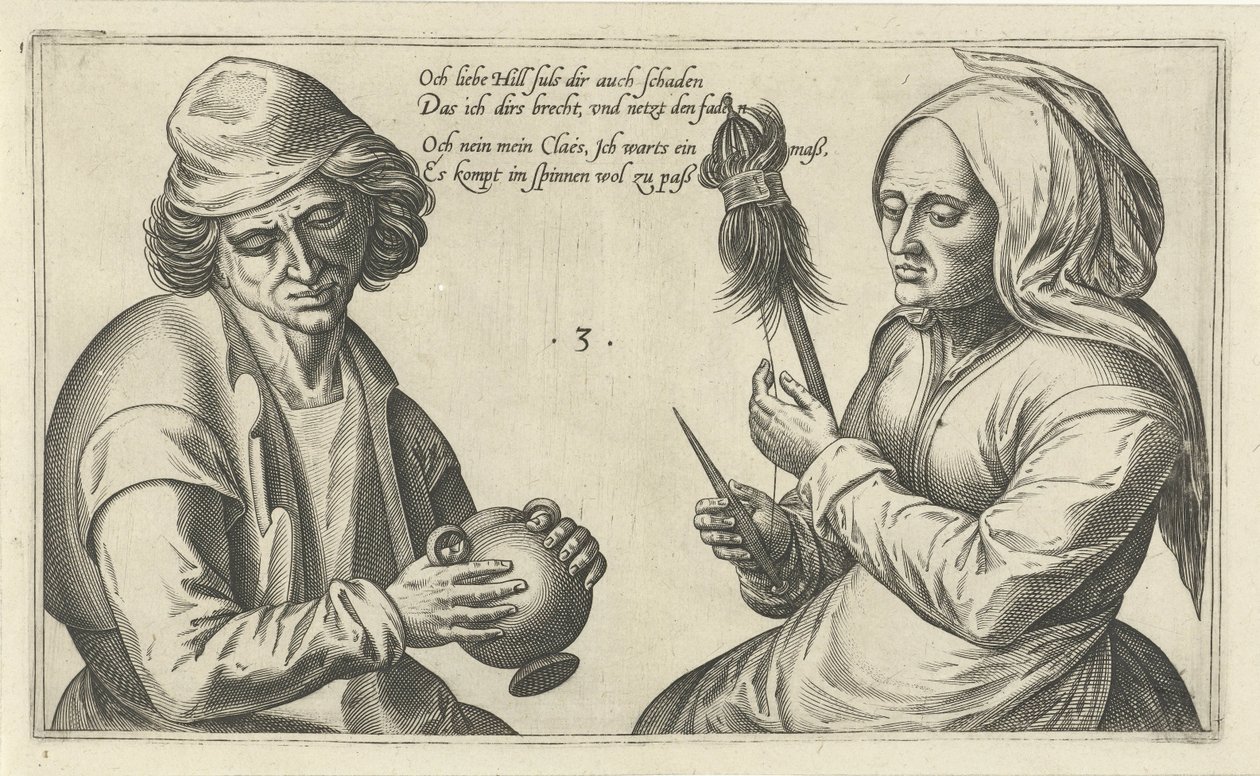 Mulher que gira com o seu marido
Jogo de palavras sobre a relação entre marido e mulher (título da série) de Julius Goltzius