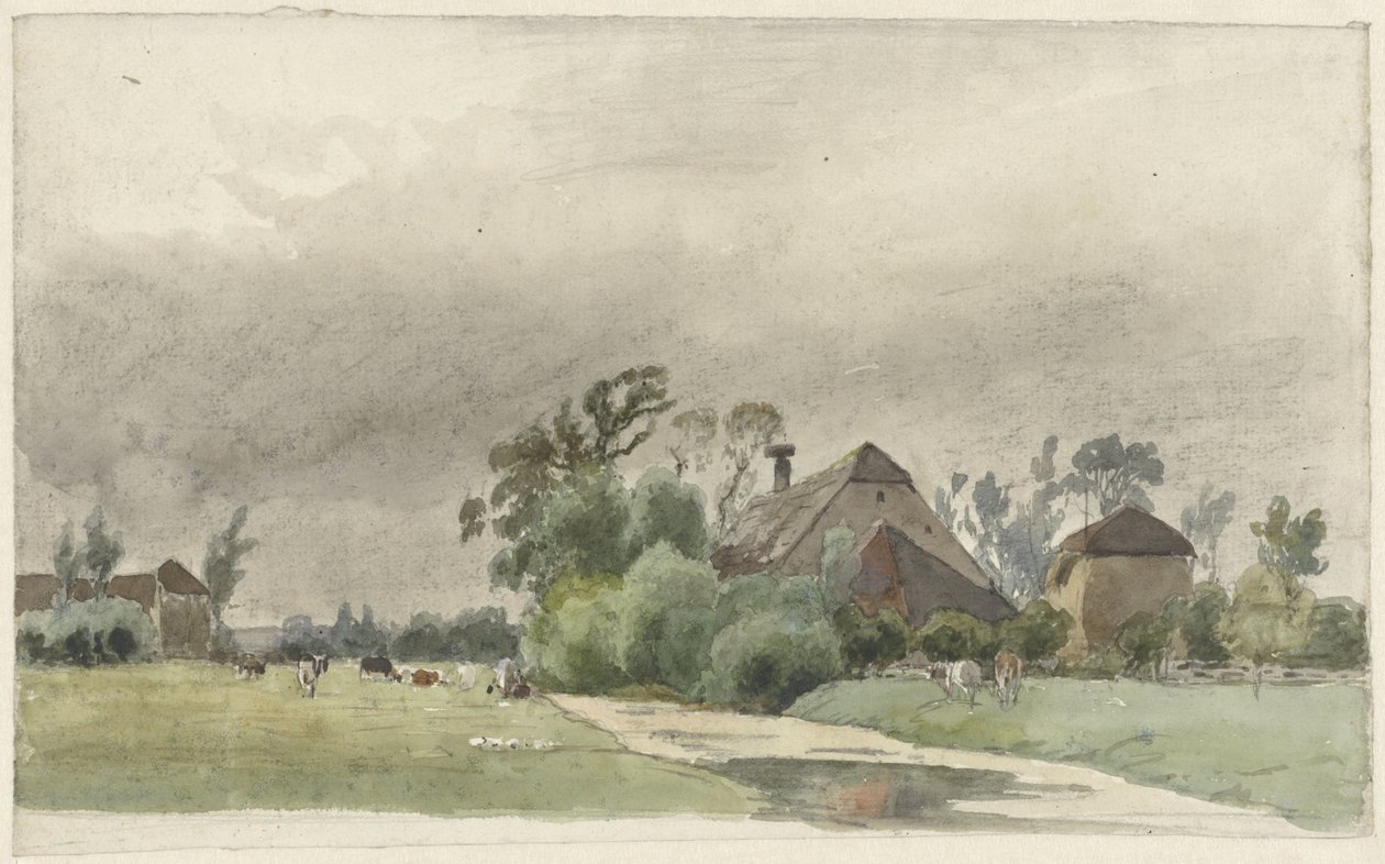 Canal que conduz a uma quinta de Julius Jacobus van de Sande Bakhuyzen