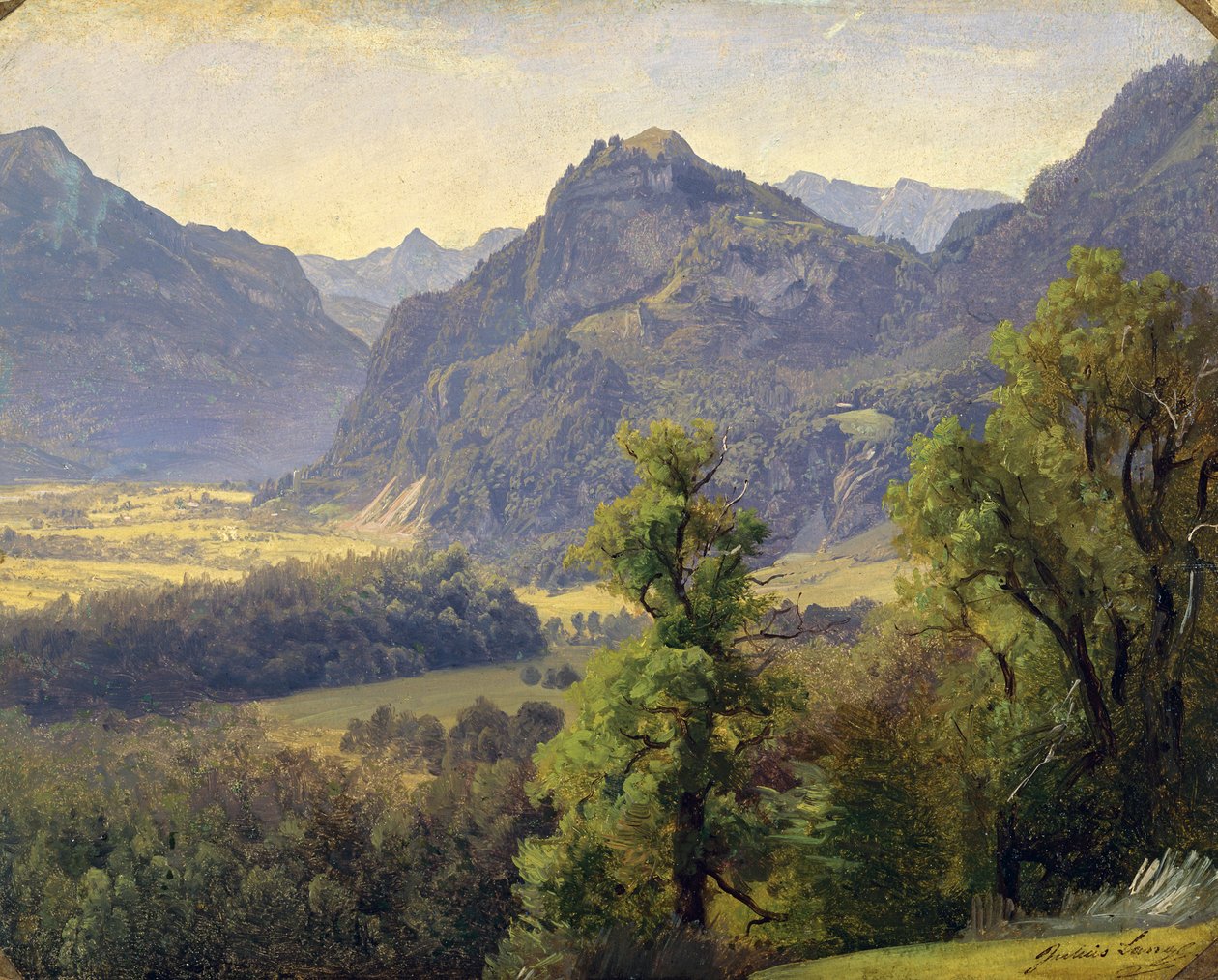 O Vale do Inn perto de Brannenburg de Julius Lange