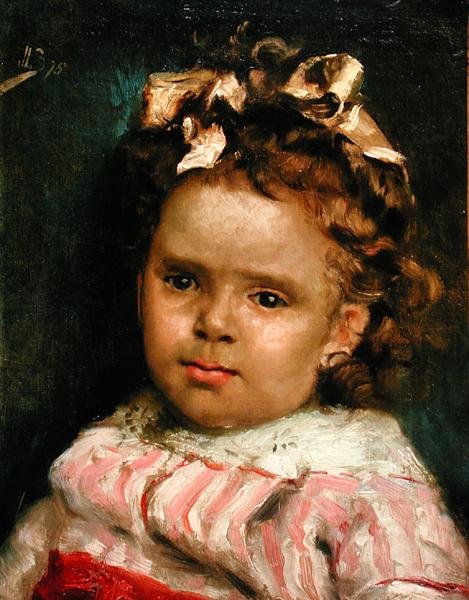 Little Girl Metisse (óleo sobre tela) de Julius Leblanc Stewart