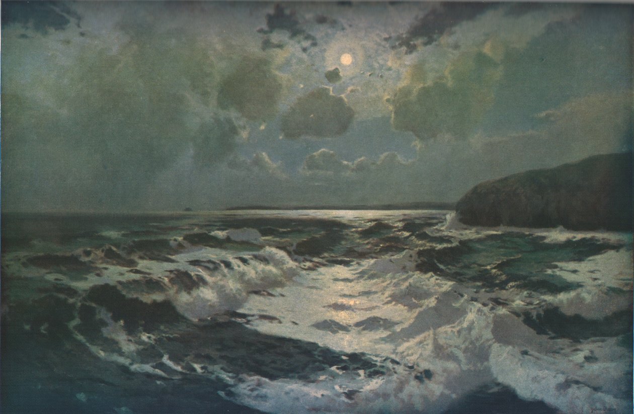 O recife, St Ives Bay, Cornualha, final do século XIX-início do século XX, c1930. de Julius Olsson