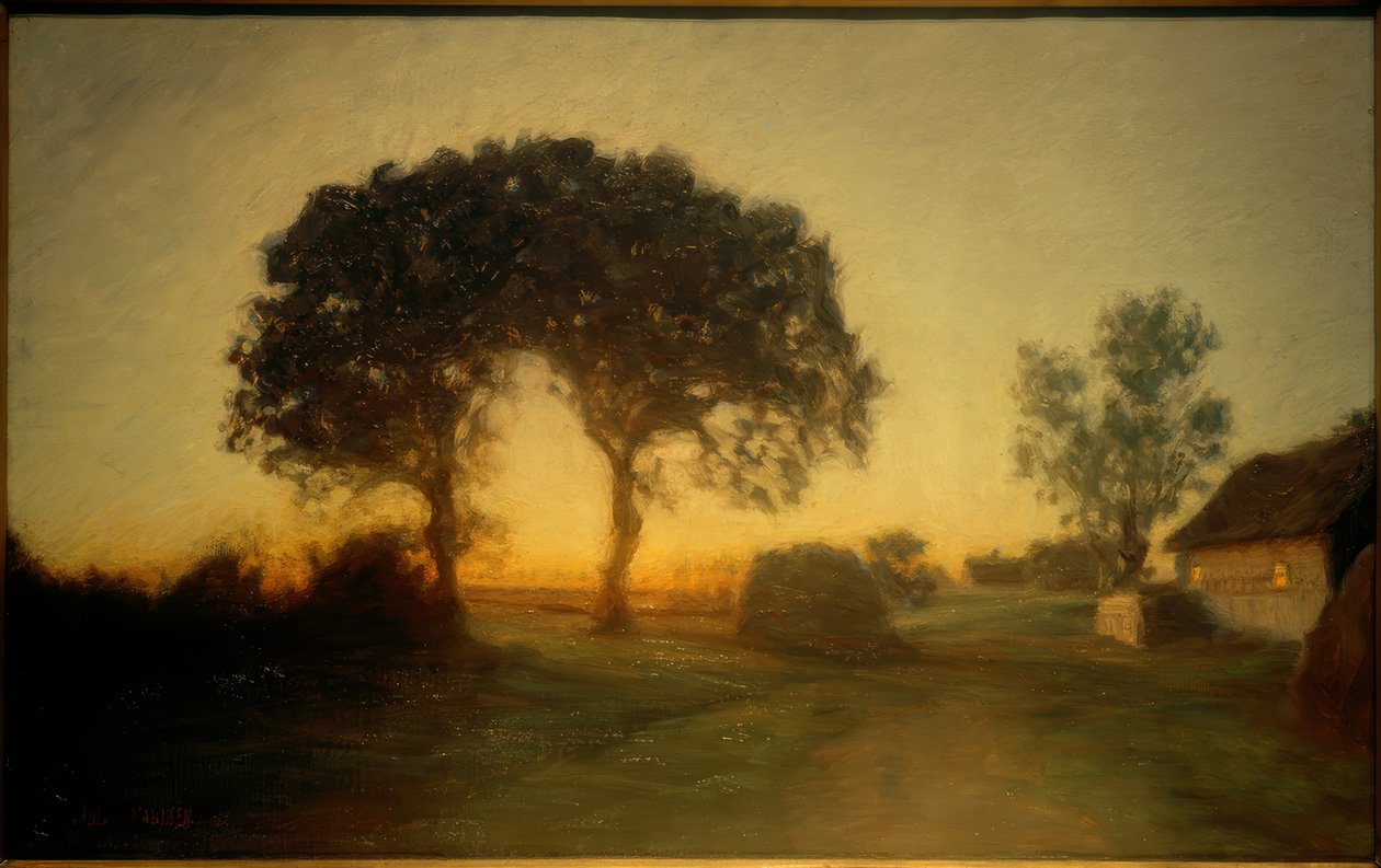 Os dois carvalhos. Da área perto de Vallö de Julius Paulsen