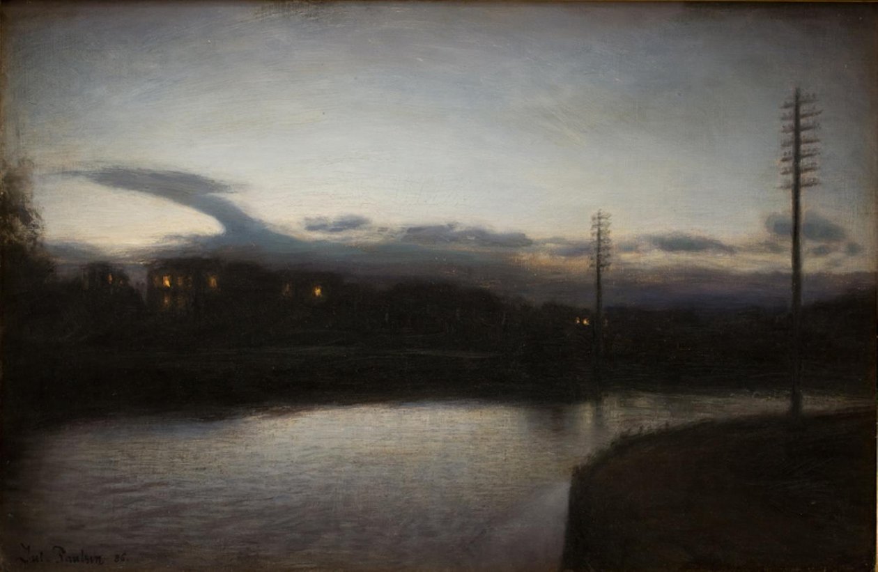 Paisagem noturna de Julius Paulsen