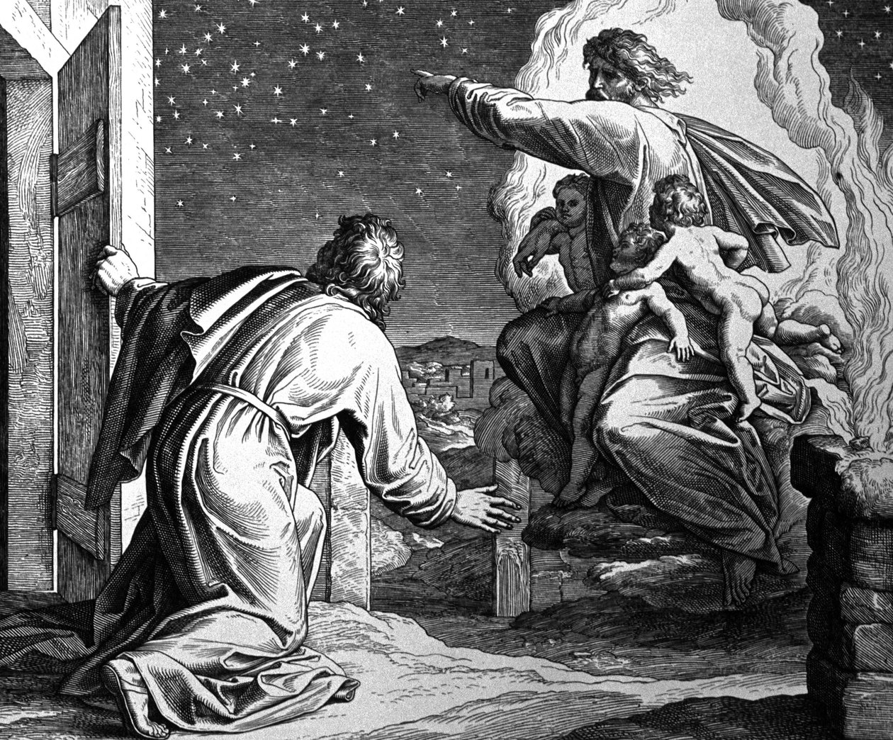 Abraão recebe a ordem de Deus para sair de Harã de Julius Schnorr von Carolsfeld