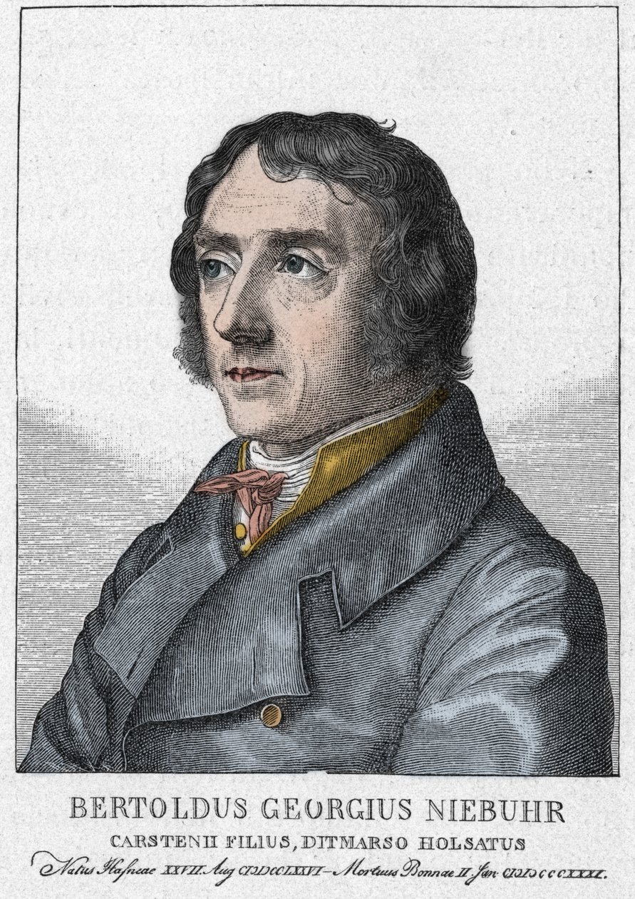 Barthold Georg Niebuhr 1776 - 1831, historiador alemão - Retrato de Barthold Georg Niebuhr historiador alemão (Copenhaga de Julius Schnorr von Carolsfeld