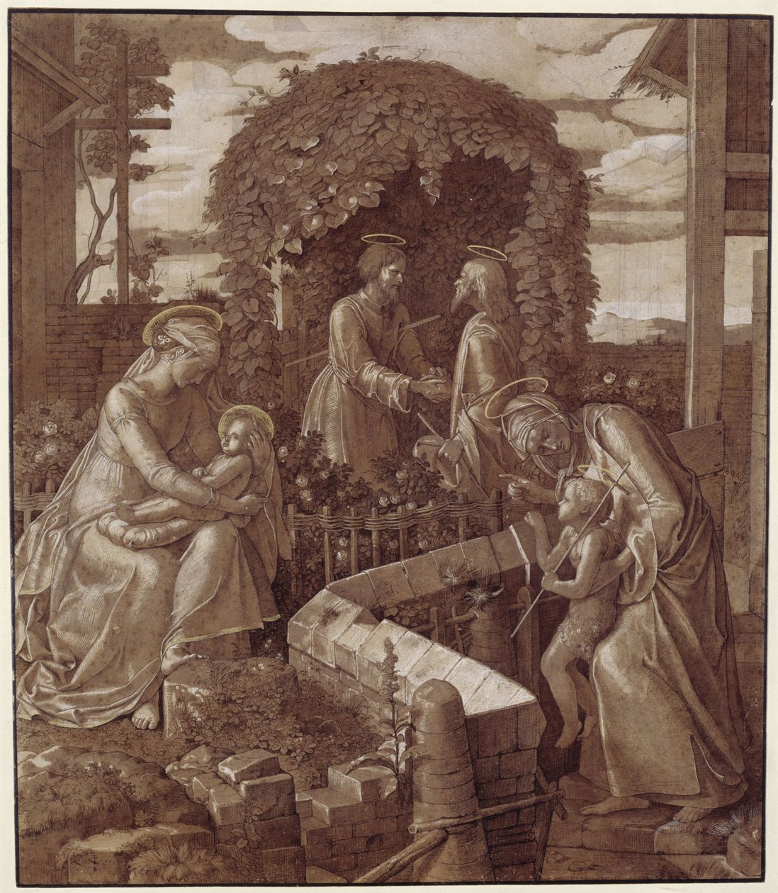 Visita dos pais de João aos pais de Jesus de Julius Schnorr von Carolsfeld