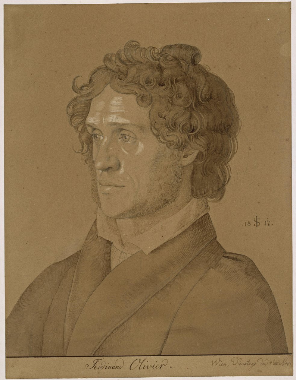 Retrato de Ferdinand Olivier de Julius Schnorr von Carolsfeld