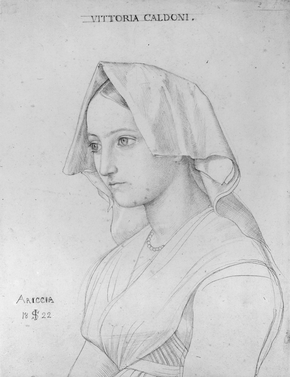 Retrato de Vittoria Caldoni de Julius Schnorr von Carolsfeld
