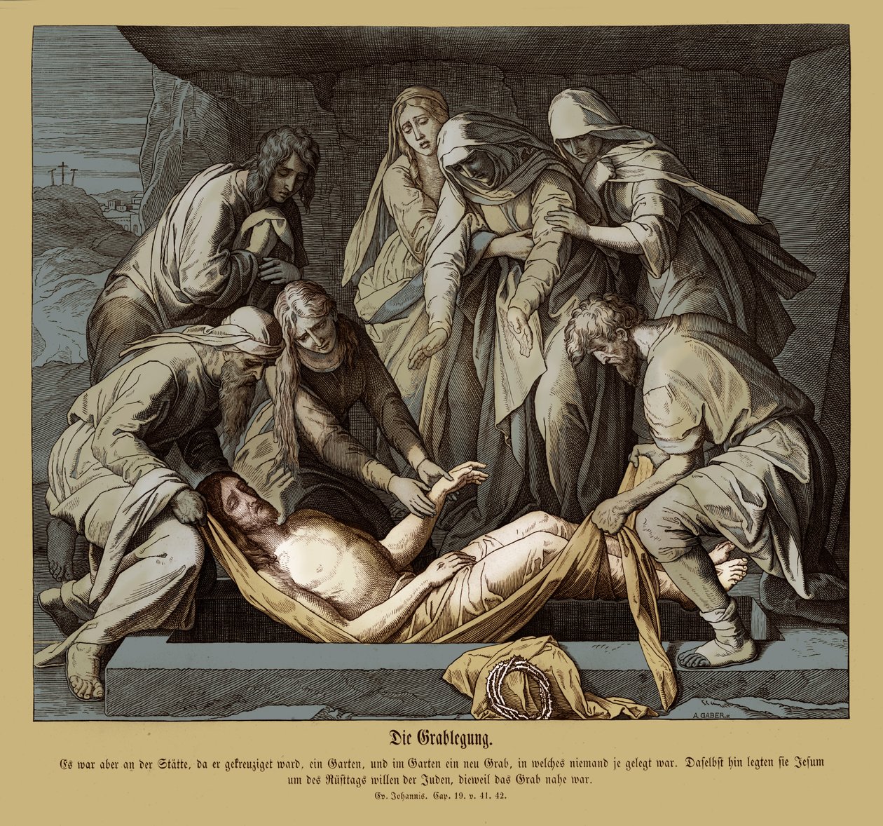 Enterro de Jesus, Evangelho de João de Julius Schnorr von Carolsfeld
