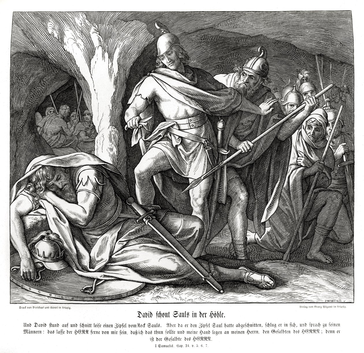 David poupa a vida de Saul de Julius Schnorr von Carolsfeld