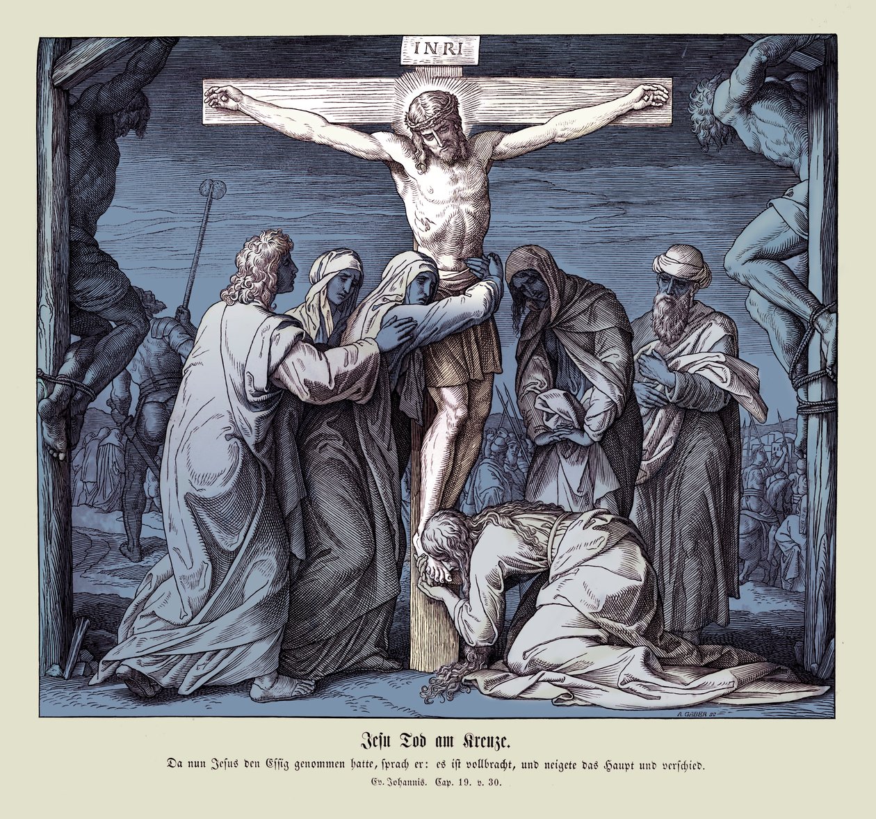 A morte de Jesus na cruz, Evangelho de João de Julius Schnorr von Carolsfeld