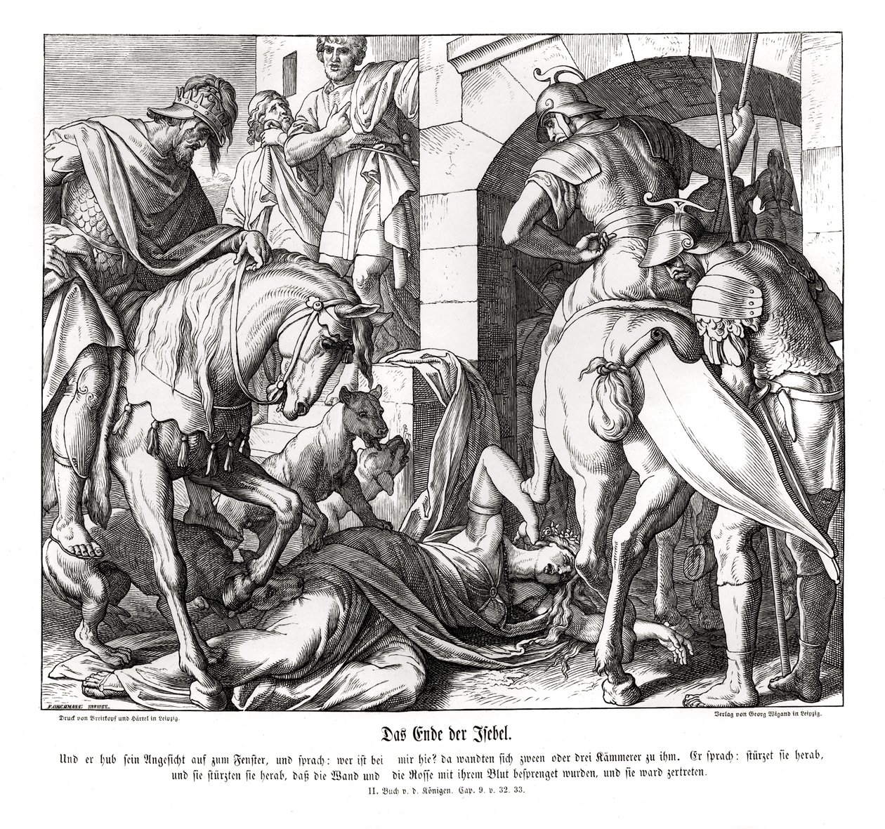 Morte de Jezebel, 2 Reis de Julius Schnorr von Carolsfeld