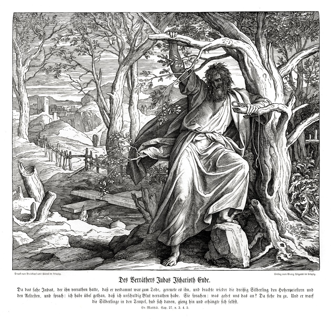 Morte de Judas Iscariotes, Evangelho de Mateus de Julius Schnorr von Carolsfeld