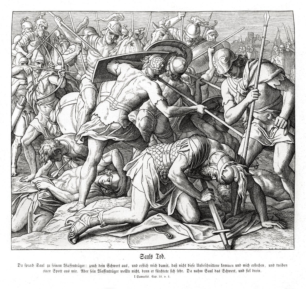 Morte de Saul de Julius Schnorr von Carolsfeld