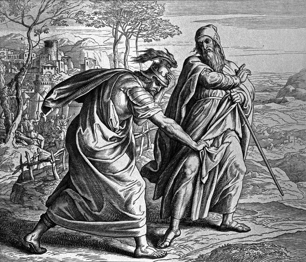 Discórdia entre Saul e Samuel de Julius Schnorr von Carolsfeld